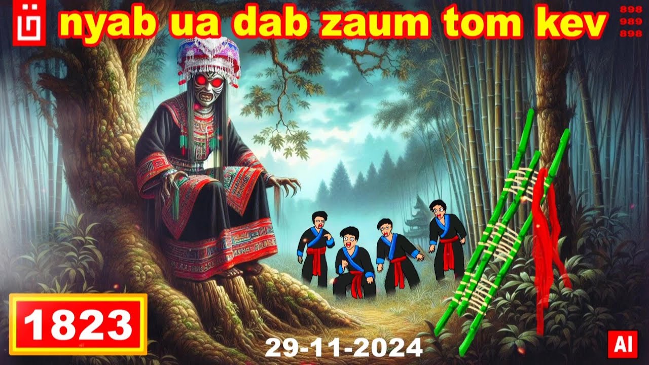 dab hais hmoob - 1823 - 29/11/2024 nyab ua dab zaum tom kev, กูรอมึอยู่, I'm waiting.