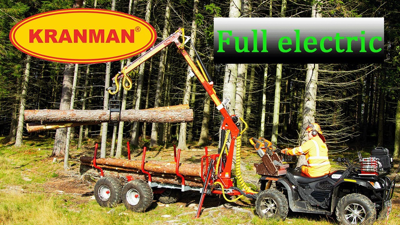 100% elektrisk med Kranman batteridrivna griplastarvagn