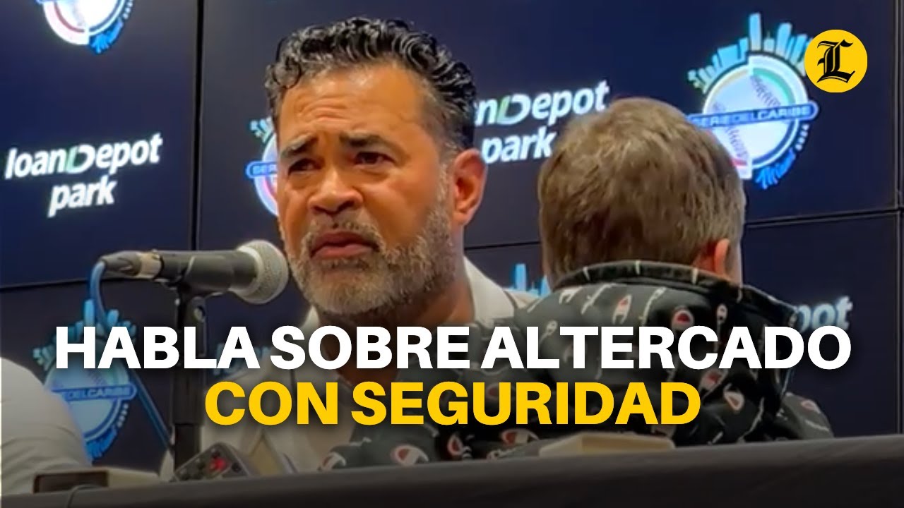 Ozzie Guillén, manager de Venezuela, habla del choque con seguridad en estadio en Serie del Caribe
