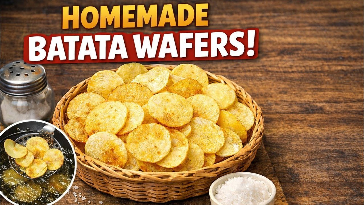 Crispy Batata Wafers | Homemade Potato Chips Recipe 