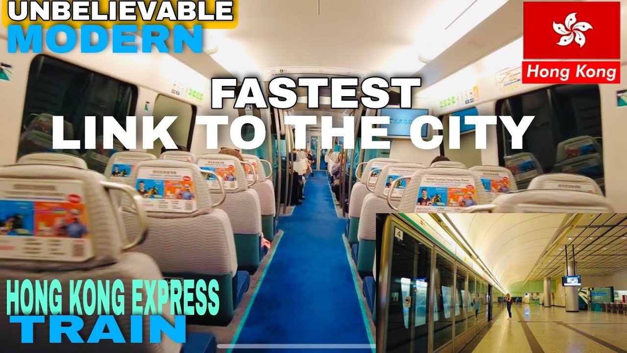 Hong kong |4k-HDR | Airport Express ride from Hong kong to (HKIA) International airport.