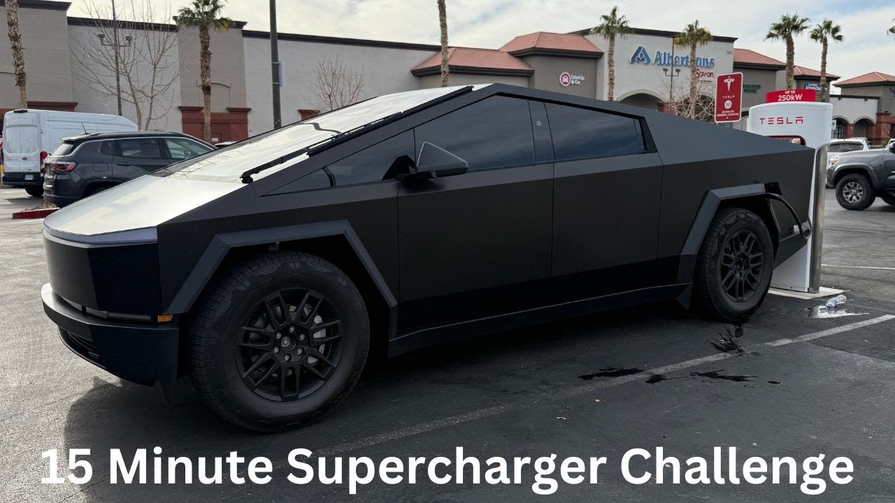 15-минутный заезд на Cybertruck Supercharger | Craig Road V3 250 кВт