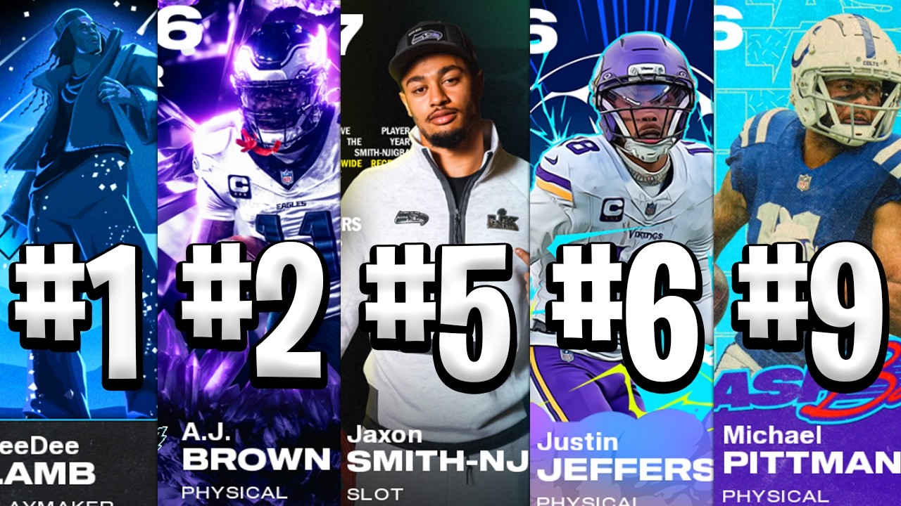 The Top 10 Wide Receivers in Madden 26