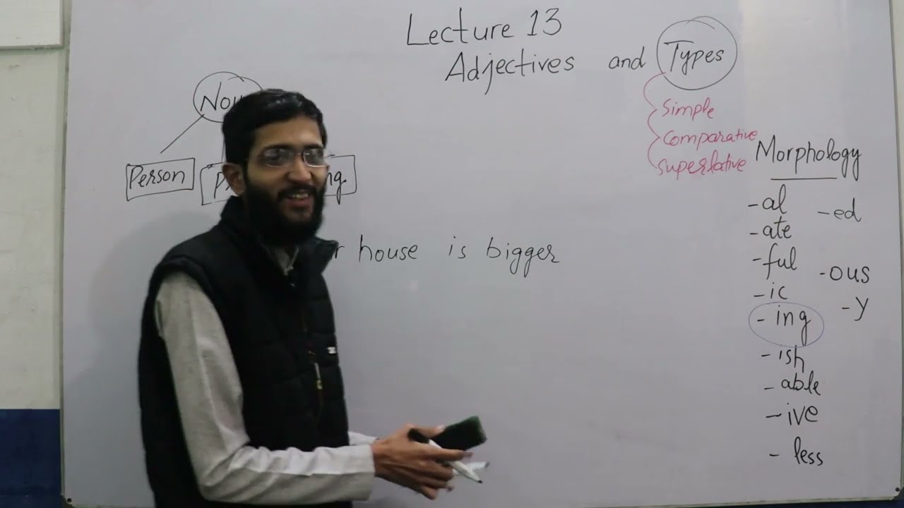 Lecture 13/120 Adjective and Types | Trick to make adjective | Parts of Speech |Basic Grammar