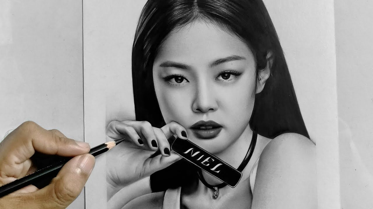 Realistic Drawing Jennie Kim of BLACKPINK | Time lapse | FanArt