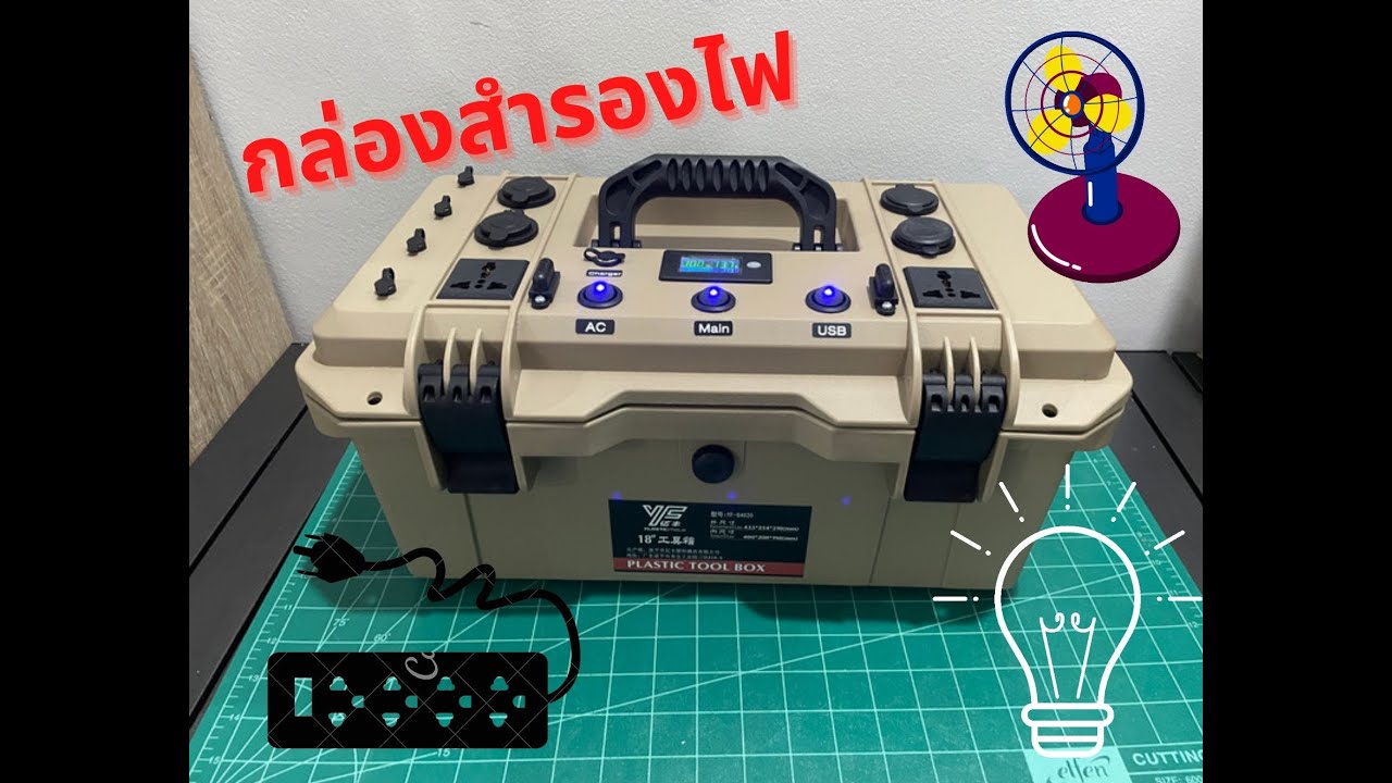Power box กล่องสำรองไฟ แบตเตอรี่ LiFePo4 12V 100A