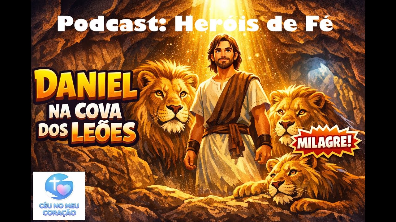 Podcast Daniel e os Leões: Uma Aventura de Coragem!