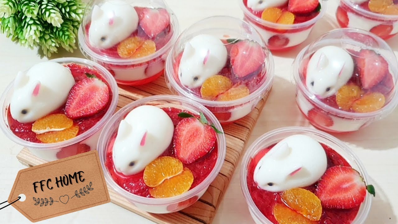 IMUT & BIKIN GEMES❗️PUDING STRAWBERRY KELINCI VIRAL❗️IDE JUALAN KEKINIAN & HAMPERS LEBARAN