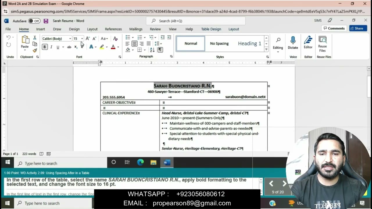 Word 2A and 2B Simulation Exam |  Word Simulation Exam 2025|Word 2A and 2B Simulation Exam