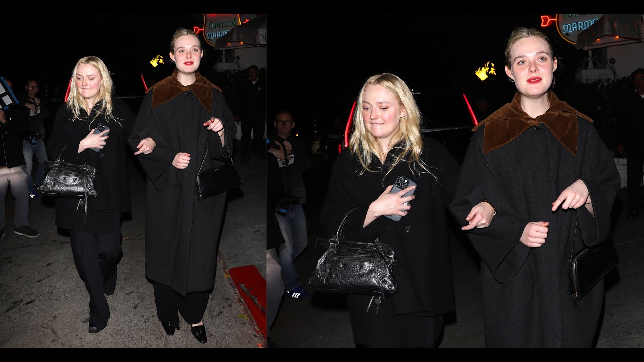 Sisters Dakota And Elle Fanning Are All Smiles After Enjoying Their Night Out At The Chateau Marmont