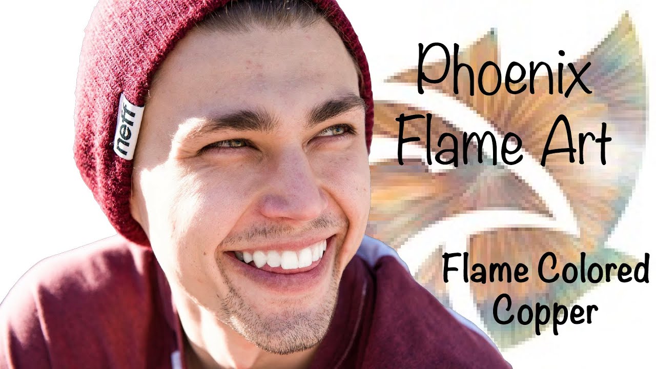 Phoenix Flame Art ~ Flame colored copper time-lapse (Serenity)