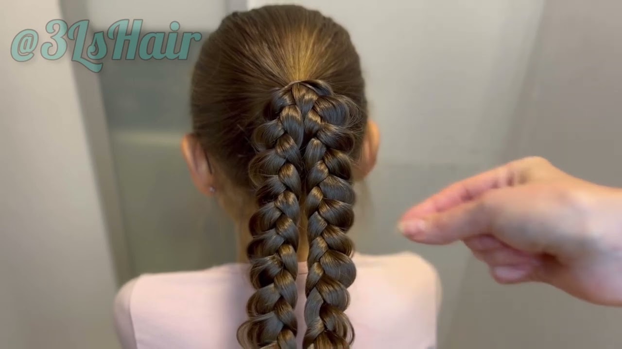 Double braid with a ribbon