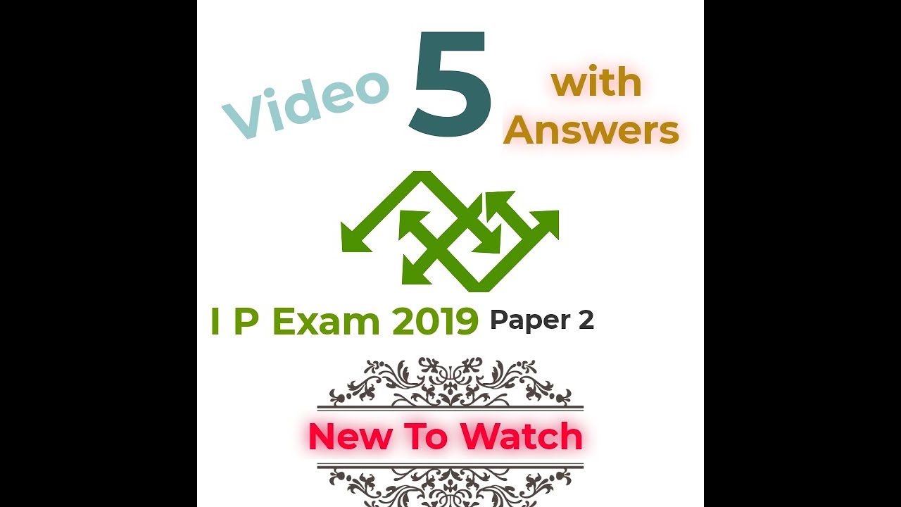 LDCE INSPECTOR POST EXAM 2019 - PAPER 2 - VIDEO 5