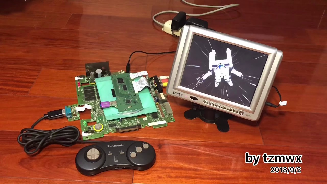 3DO USB HOST Installation & Demo！panasonic 3DO FZ-1  usb load