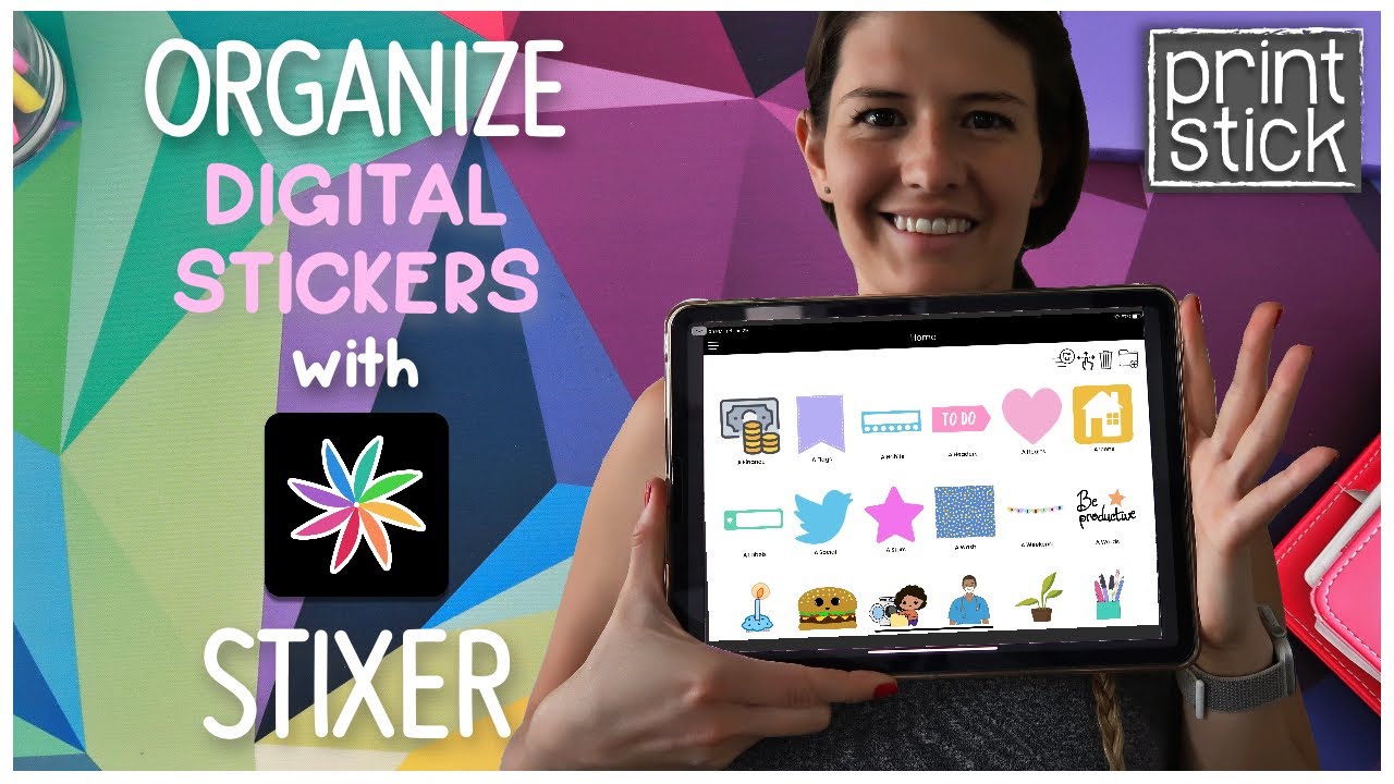 BEST Sticker Organization app - How to use Stixer | Digital Planning iPad Tutorial
