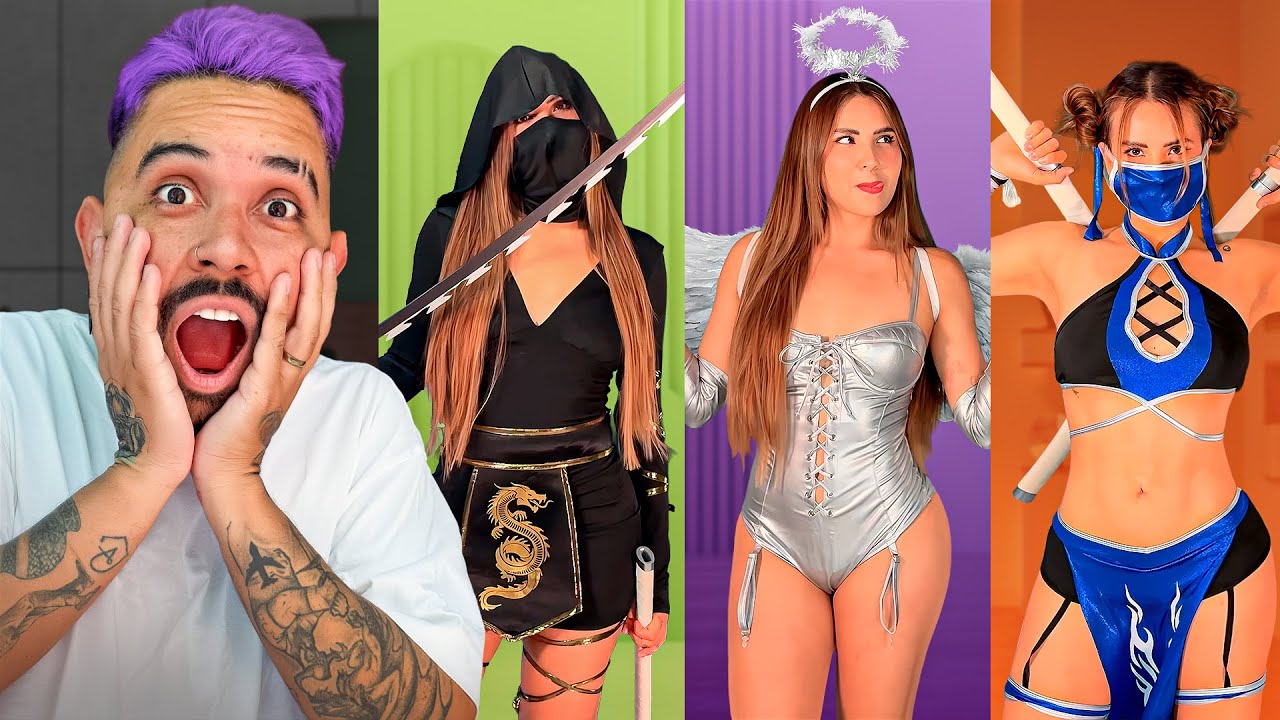 ME PONGO MIS DISFRACES MÁS SEXYS Y ASÍ REACCIONA MI ESPOSO