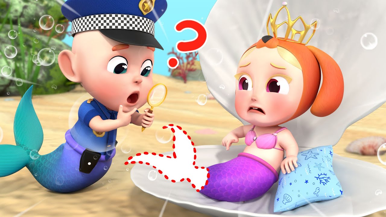 The Little Mermaid Lost Tail | Marine Police Squad | Rosoo Kindergarten Nursery Rhymes & Kids Songs