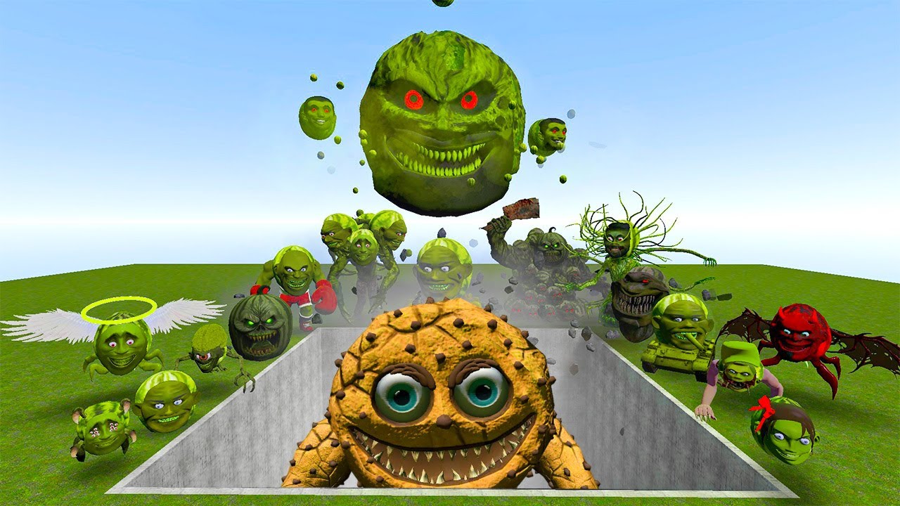 All Lin Gang Melon Family vs Giant Pit with Cookie Escape! &ndash; Garry&rsquo;s Mod