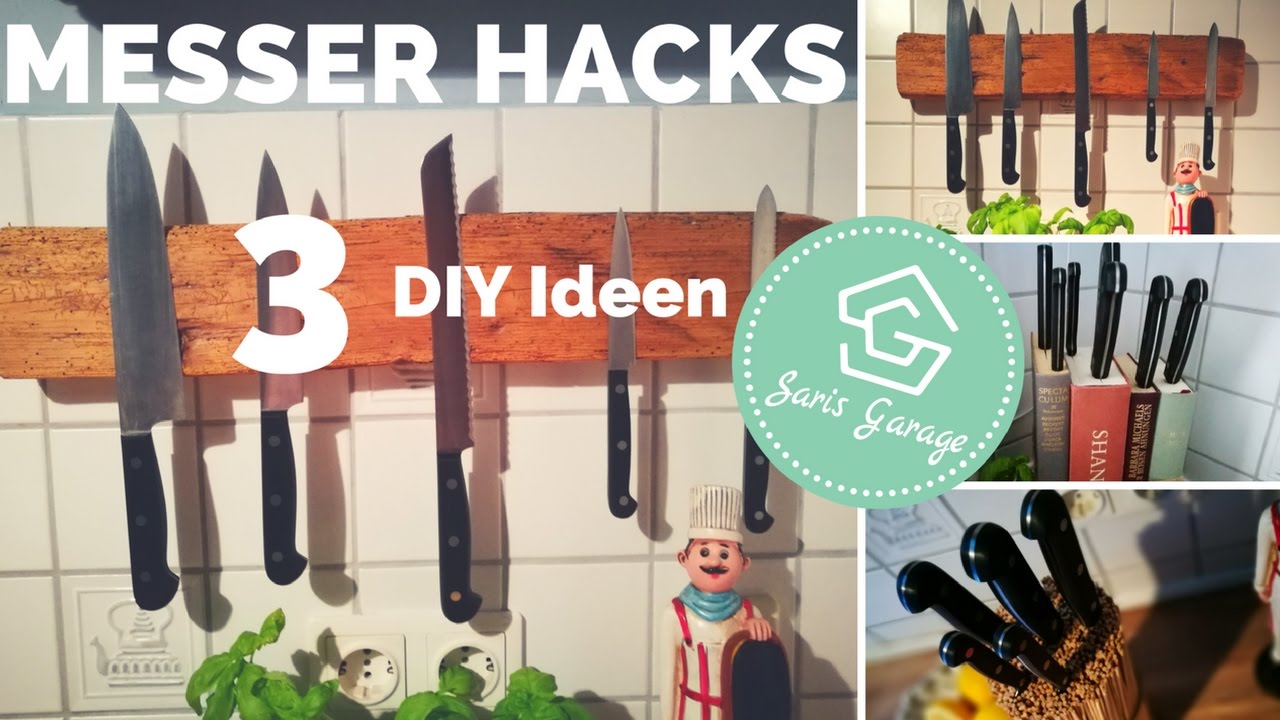 Messerleiste aus Holz selber bauen | DIY Ideen | Messer Hacks | Magnetische Messerblock Küchen Deko