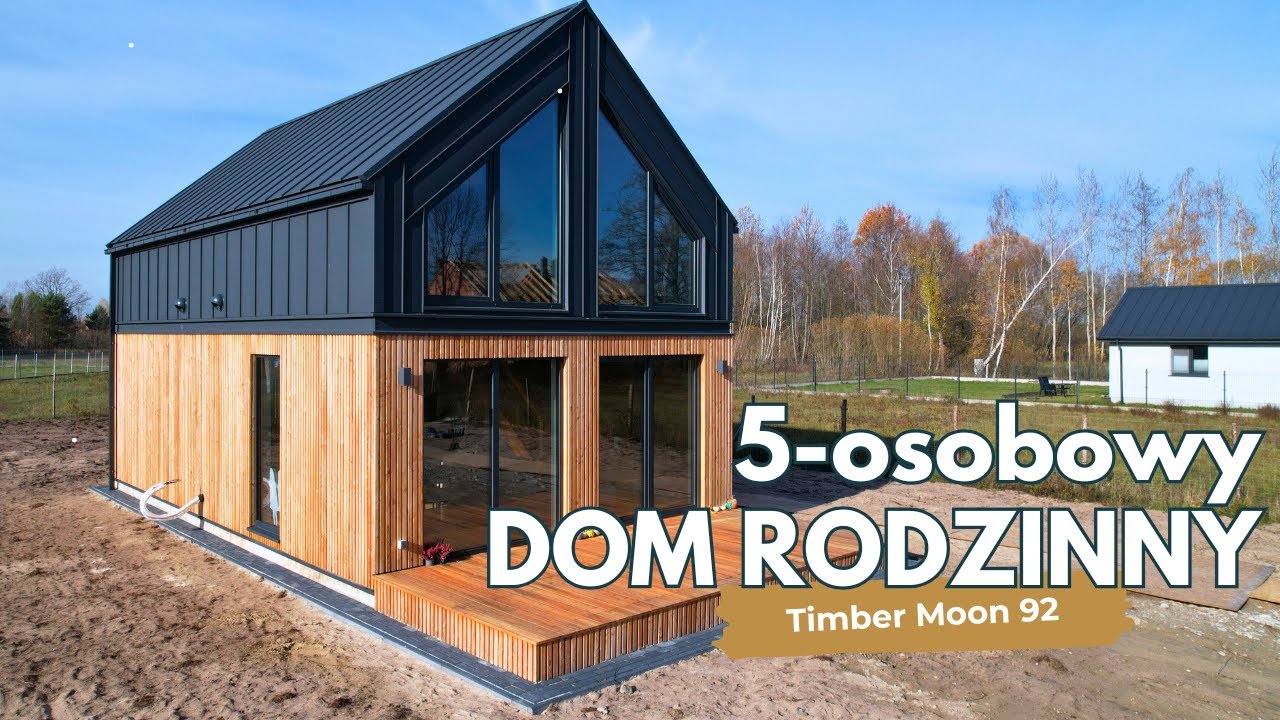 5-osobowy DOM SZKIELETOWY Timber Moon 92 – aż 4 sypialnie i 2 łazienki!!