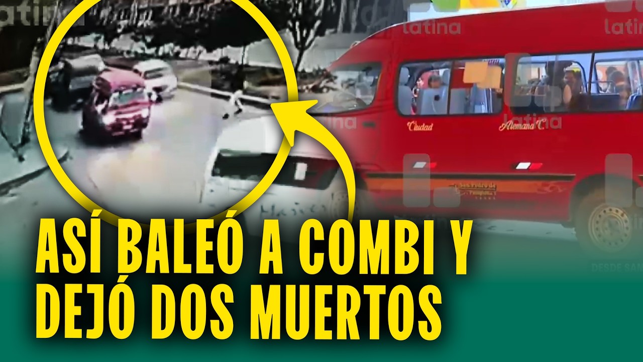 Hombre dispara a combi en plena pista y huye corriendo: Así lo captó las cámaras de seguridad