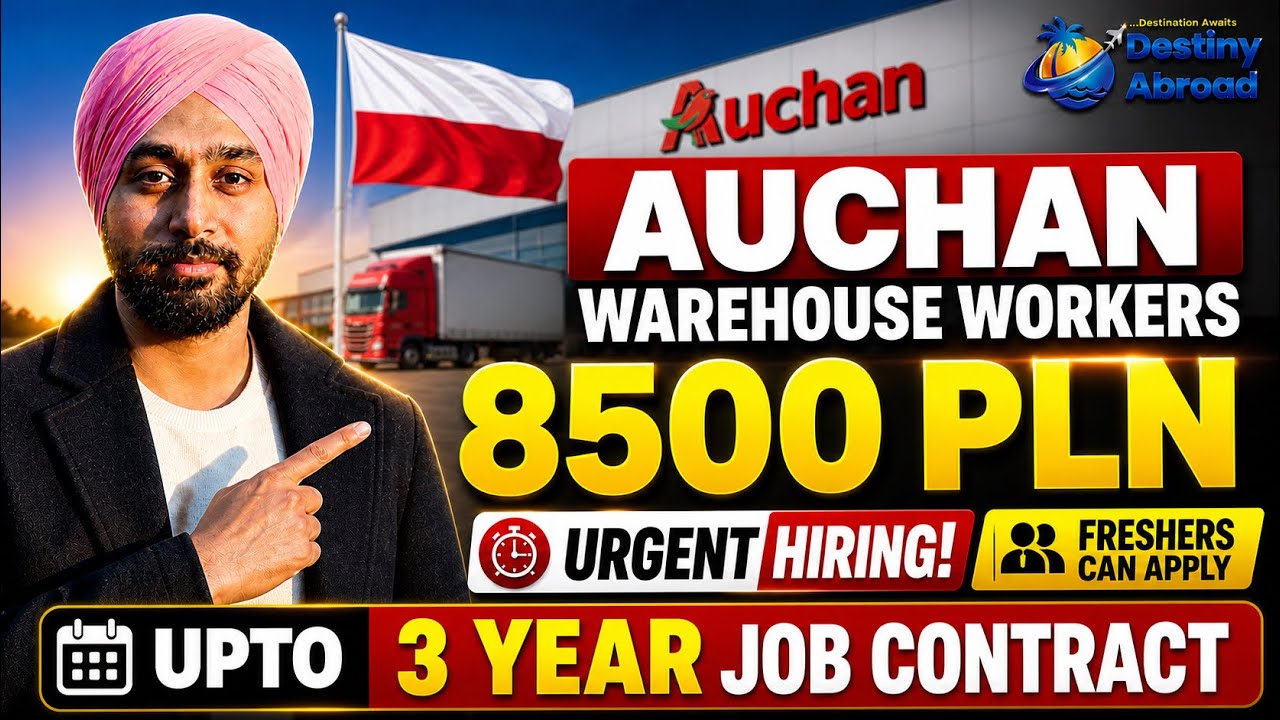 Auchan Poland Urgent Hiring | PLN 8500 Salary Poland Jobs 2026