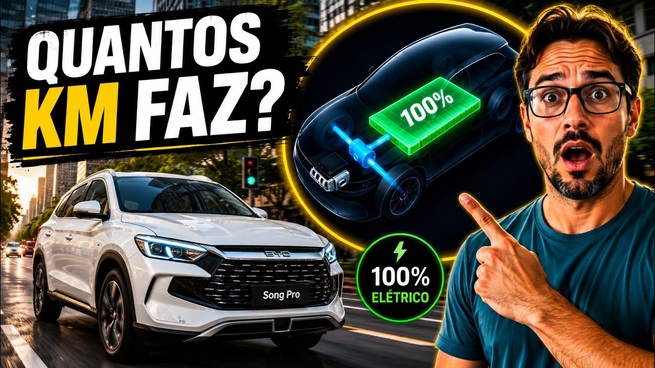 AUTONOMIA REAL BYD SONG PRO MODO 100% ELÉTRICO - VERSÃO GL - MODO ECO