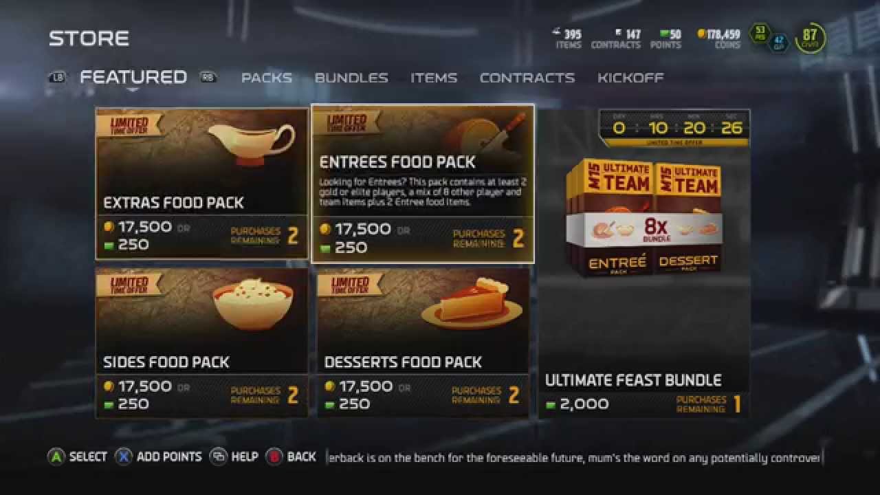 MUT 15- Ultimate Feast! Food Pack Opening!
