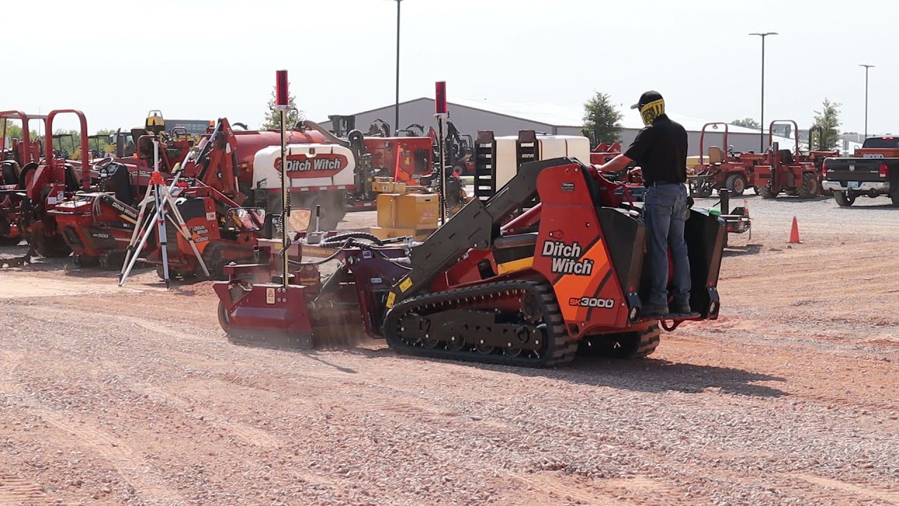 Ditch Witch SK3000 running a SharpGrade HD with QuadGrade 2D laser.