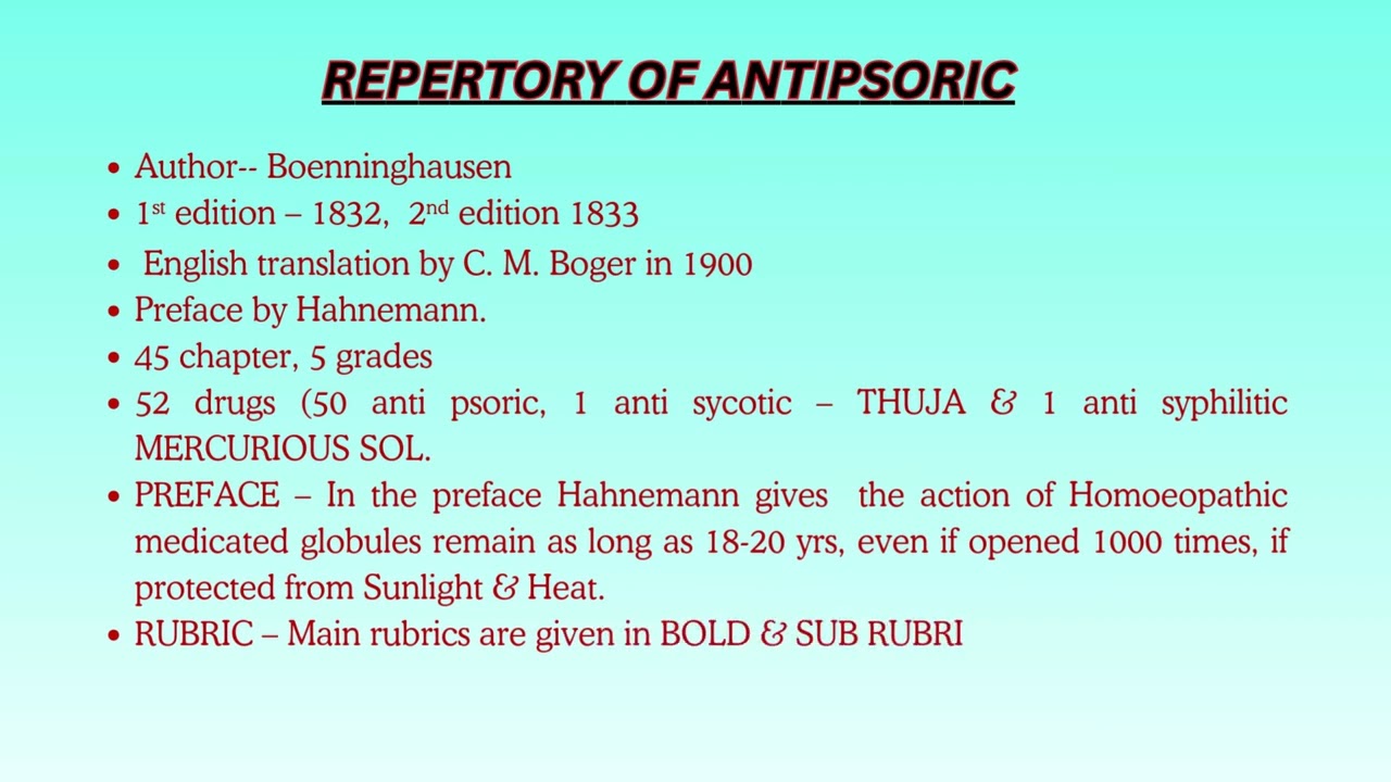 REPERTORY OF ANTIPSORIC #potli3079