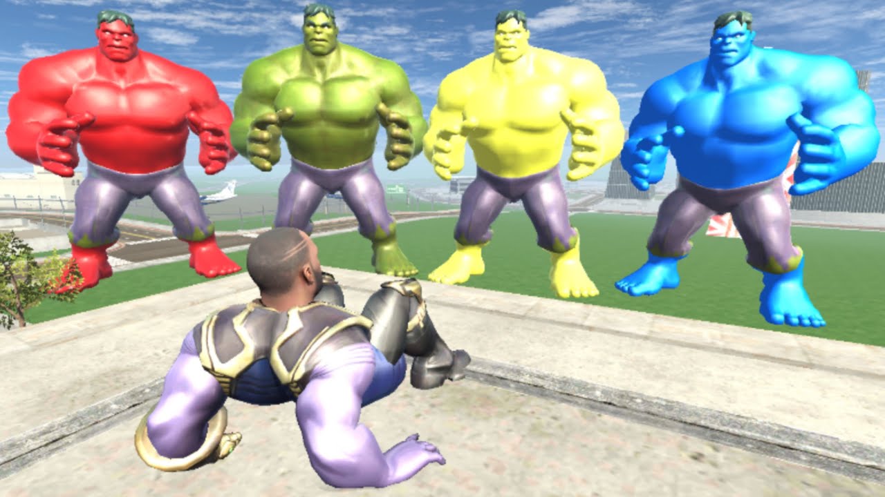 Franklin Thanos Saving His House From Hulk Team - INDIAN BIKES DRIVING 3D