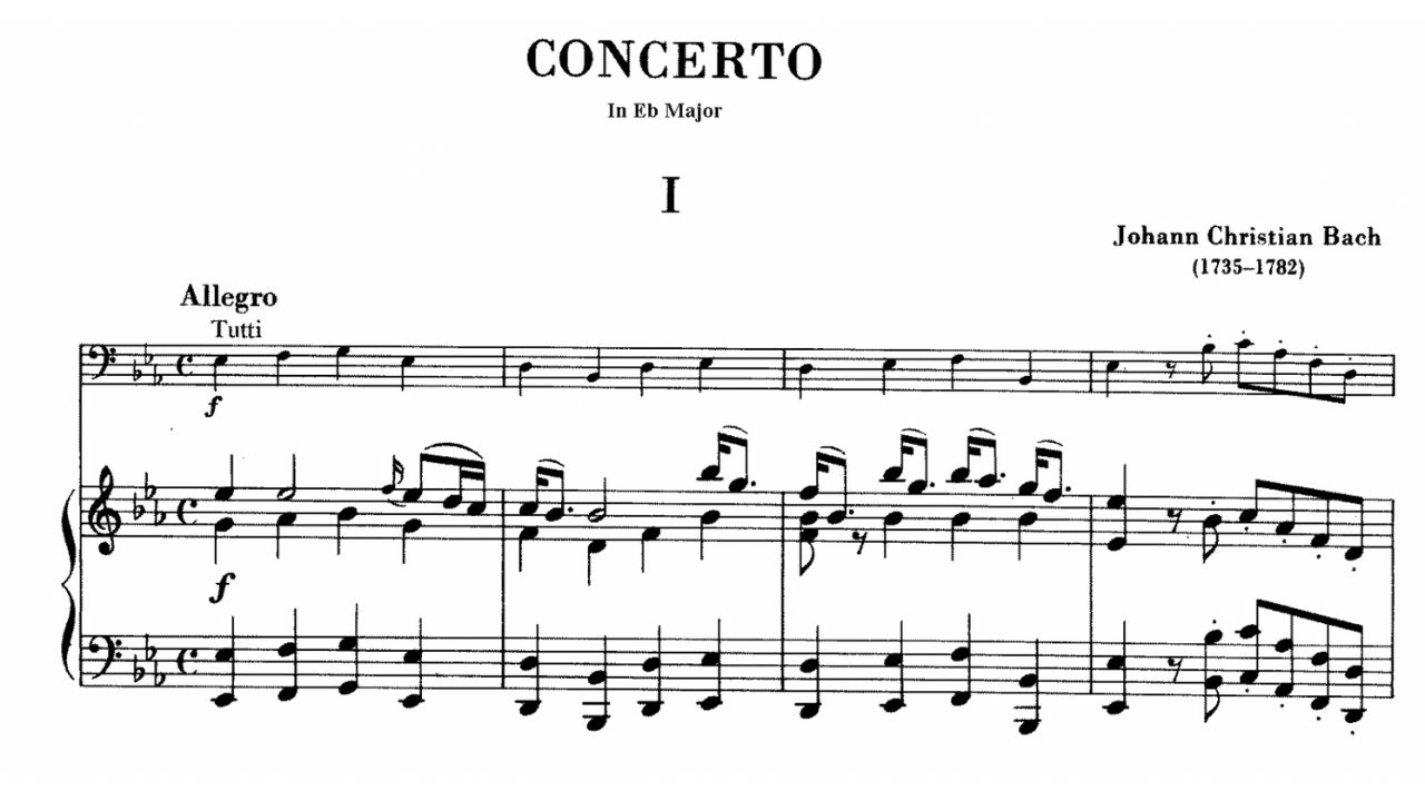 Johann Christian Bach: Bassoon Concerto in Eb Major, W.C82 (17XX)