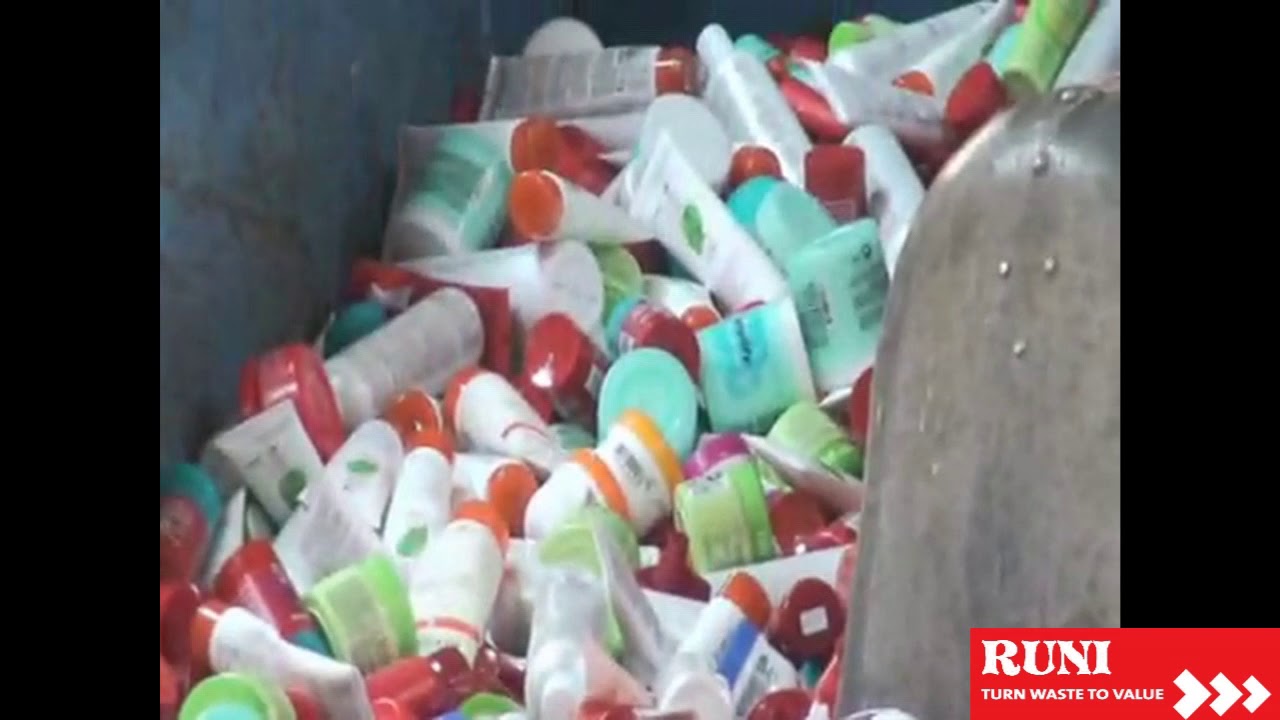 Efficient destruction of expired shampoo and cosmetics - Dewatering with RUNI SK370