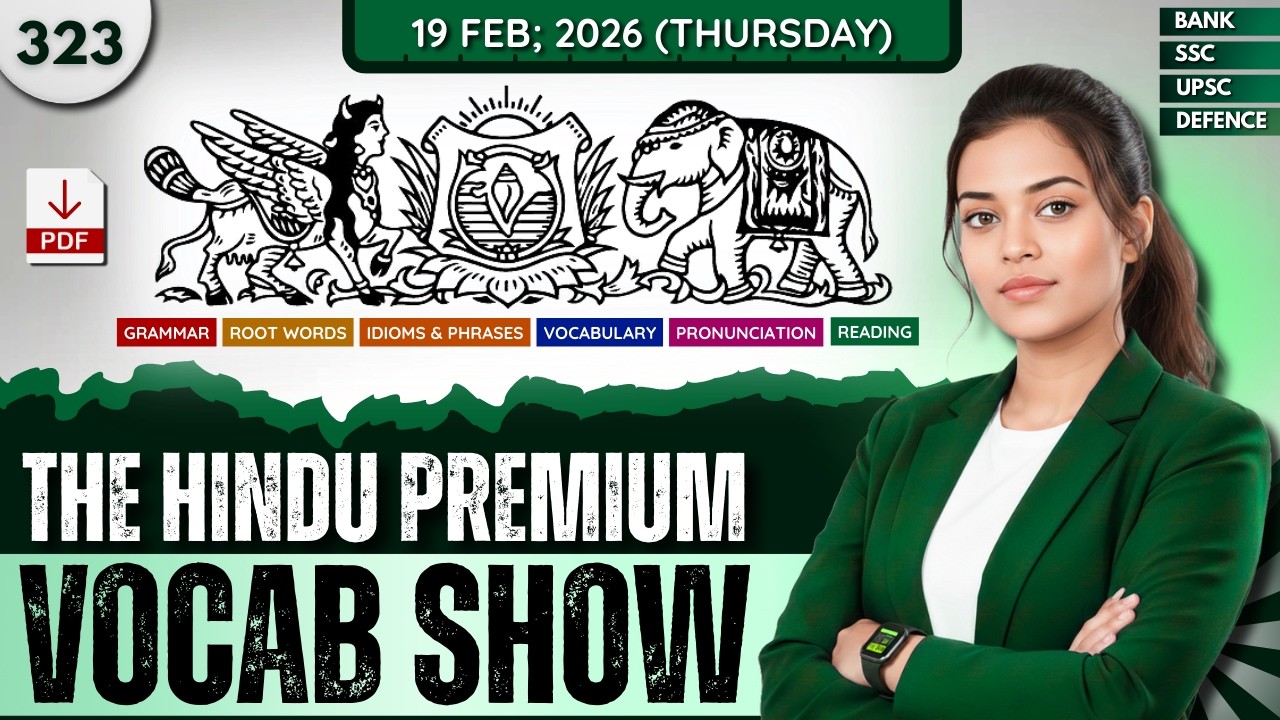 The Hindu Premium Vocab Show | English Vocabulary For Competitive Exam | Class #323 | Dipika Kumavat
