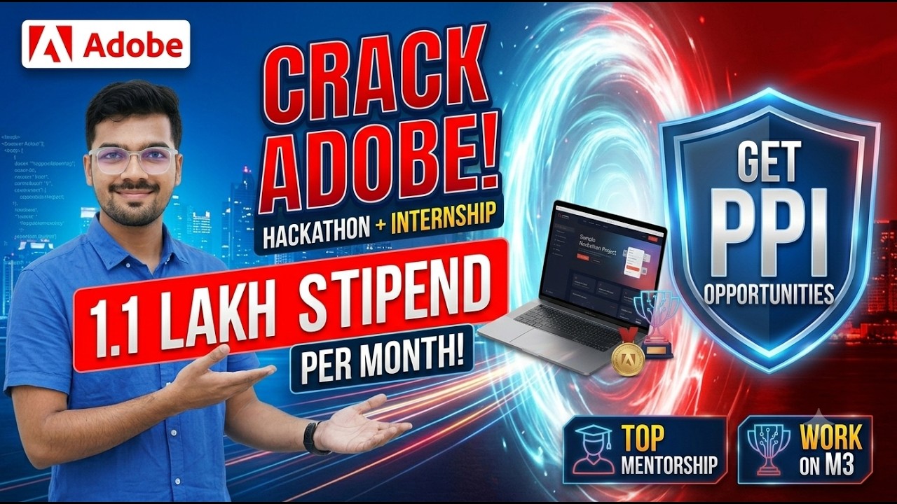 Jak wygrać Adobe Hackathon 2026! 🚀 Staż za 110 tys. rupii miesięcznie + darmowy MacBook i PPI!