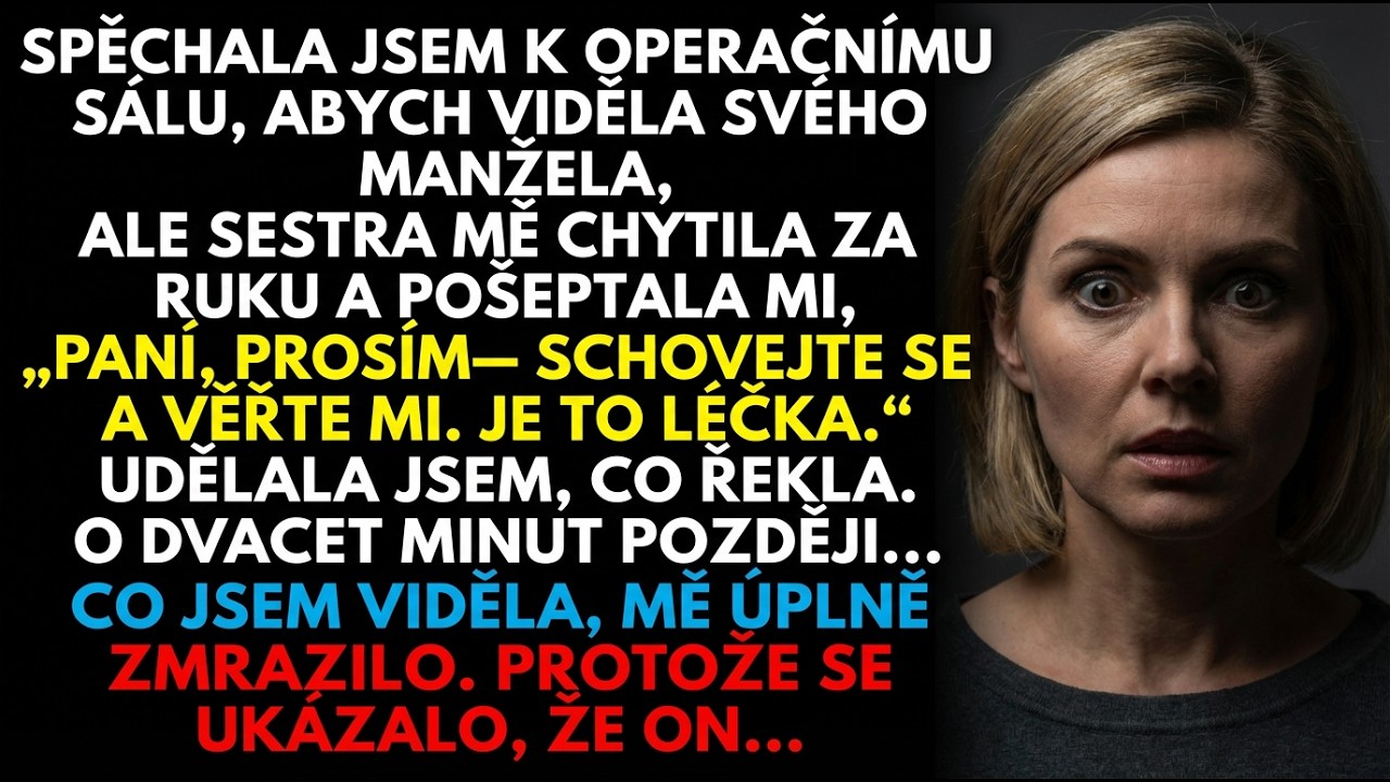 Spěchala jsem za manželem na operaci, ale sestra mě schovala — pravda mě málem zlomila…
