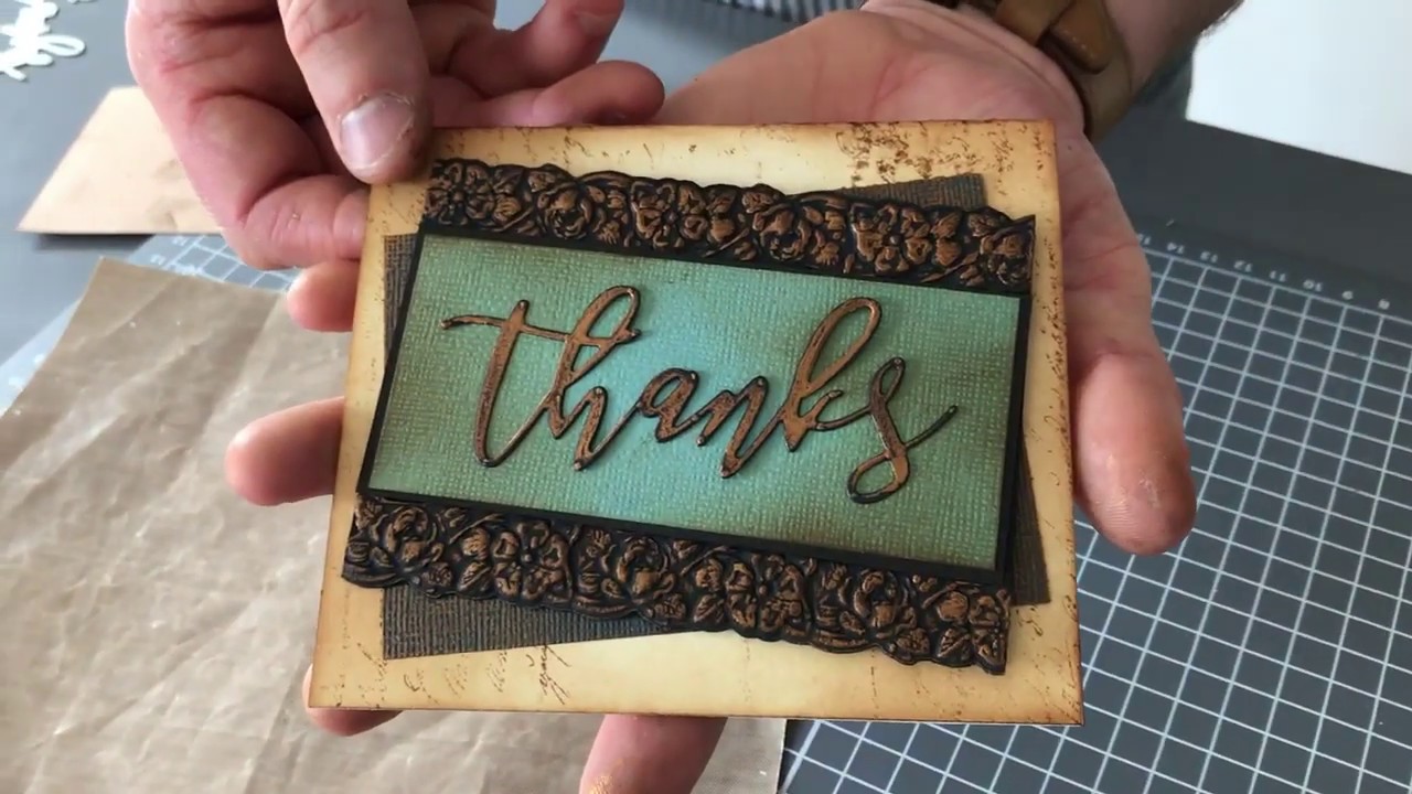How to Create a Card with Tim Holtz 3-D Impresslits™ Embossing Folders - Sizzix