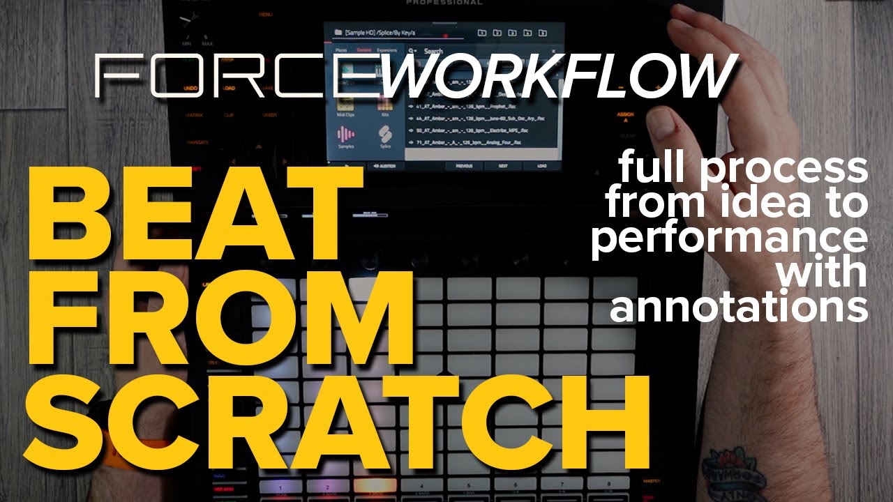 Akai Force Beat From Scratch - Full Process with Annotation