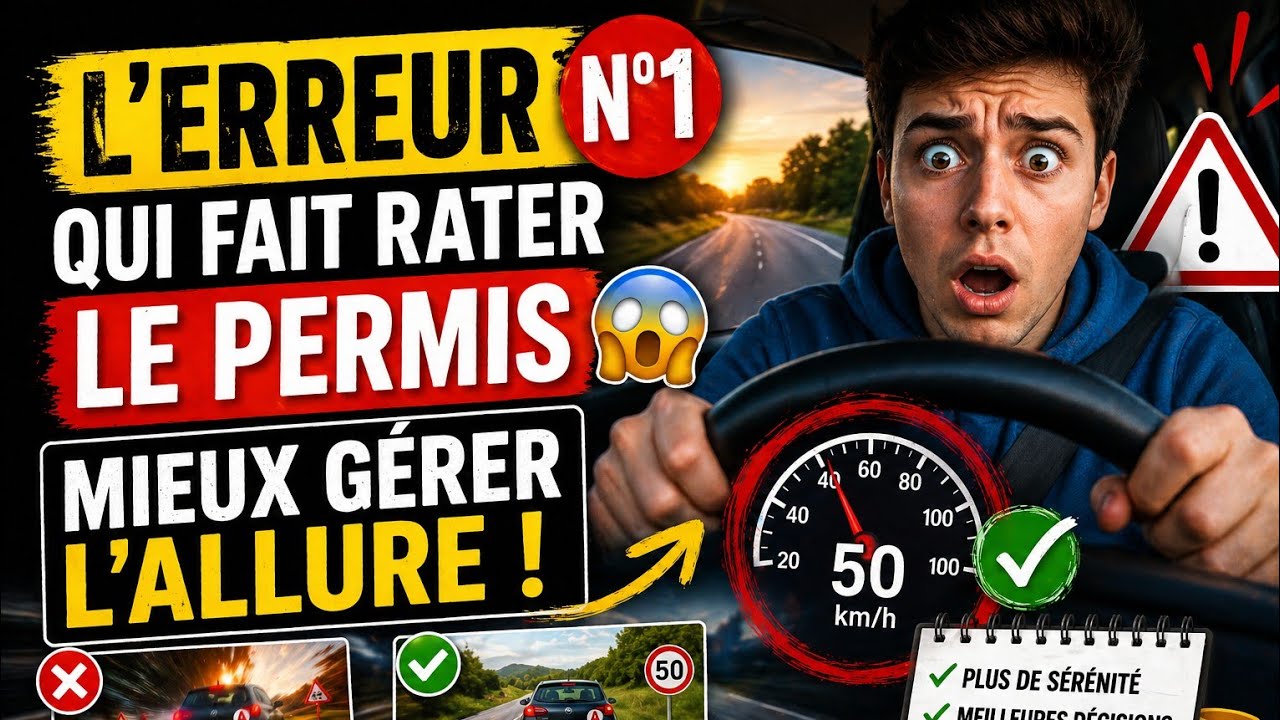 L'erreur n°1 qui fait rater le permis, mieux gérer l'allure !