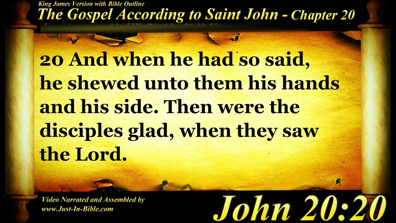The Gospel of John Chapter 20 - Bible Book #43 - The Holy Bible KJV Read Along Audio/Video/Text
