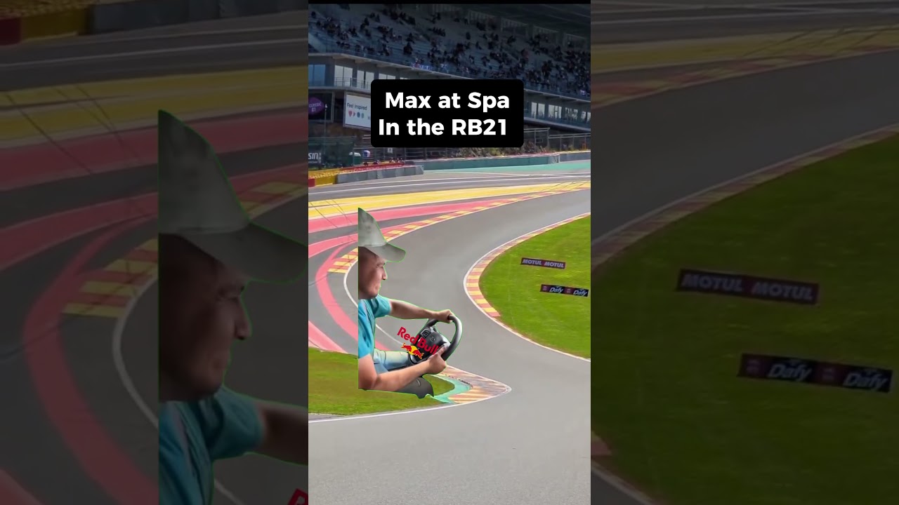 POV: Max trying to drive the RB21 through Eau Rouge 💀 