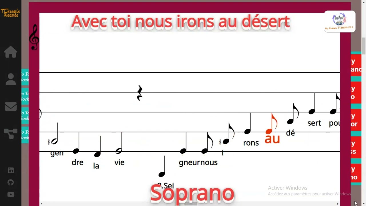 Avec toi nous irons au désert - J.SERVEL & J. GELINEAU - Soprano