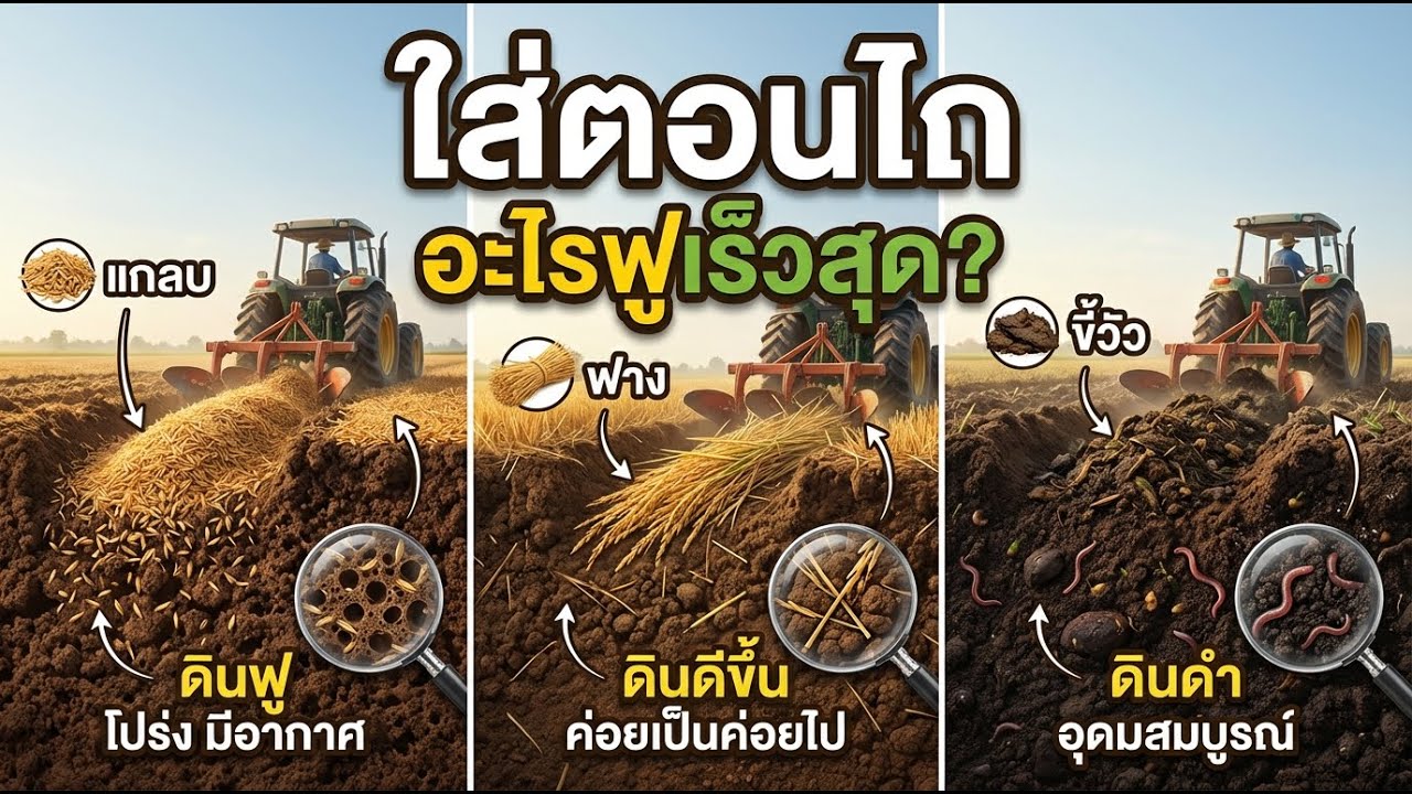 ใส่ตอนไถ ตัวไหนฟื้นดินไวสุด