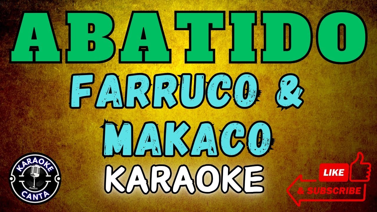Farruko X Macaco - Abatido (Karaoke con letra) | Versi&oacute;n instrumental