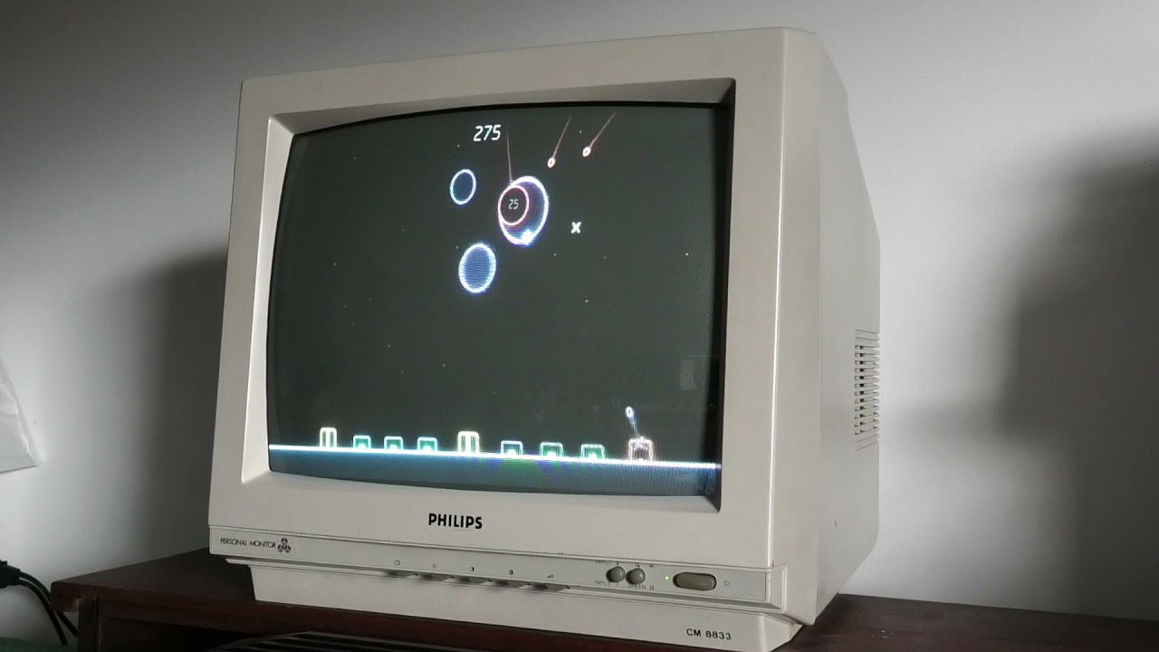 Atari VCS gameplay on Philips CM8833 CRT monitor