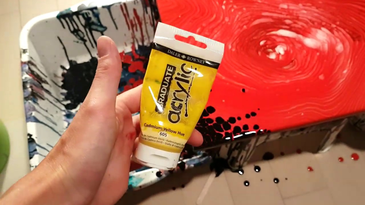 Blood Red Swirl | Cloud Effect | Fluid Painting