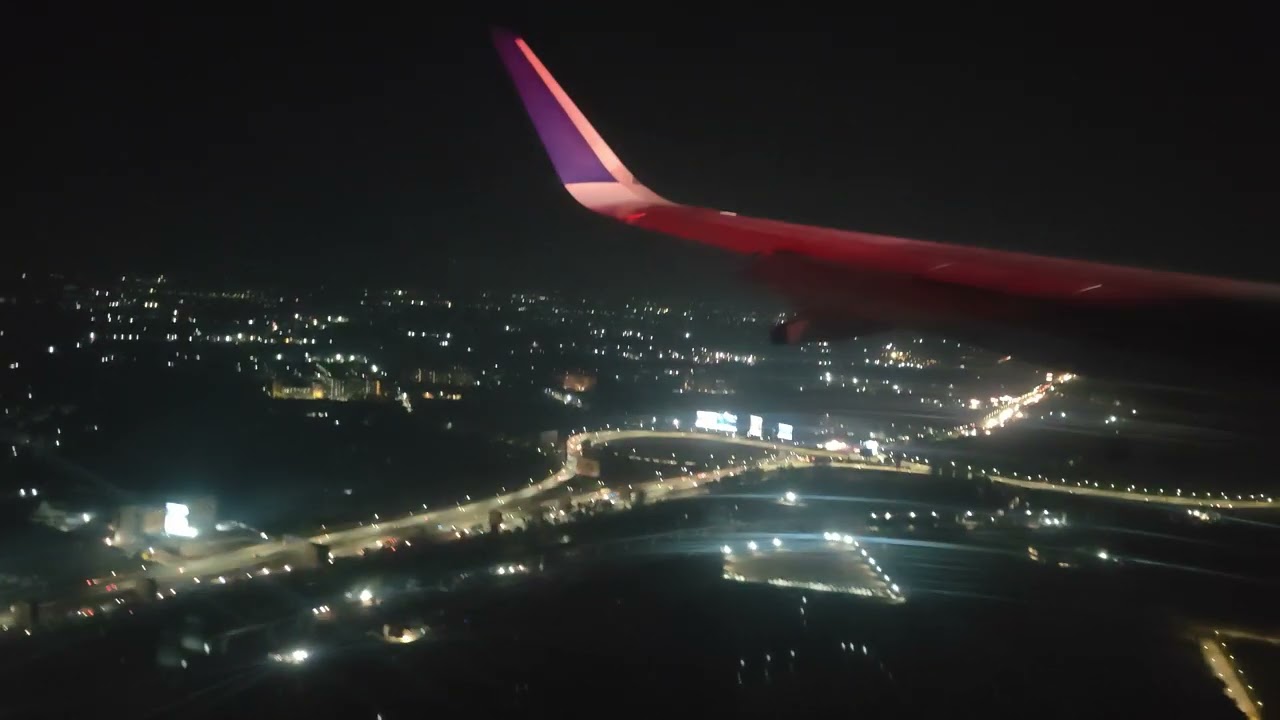 Night landing at Kempegowda international airport
