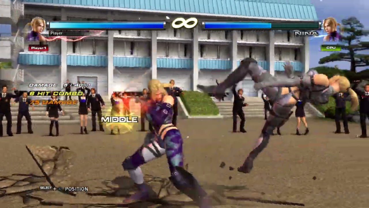 Tekken Tag 2 Nina qcb4 max damage combo