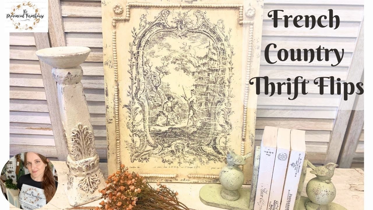 French Country Thrift Flips using IOD Moulds and Paint Inlays | Fusion Milk Paint | Chateau Decor