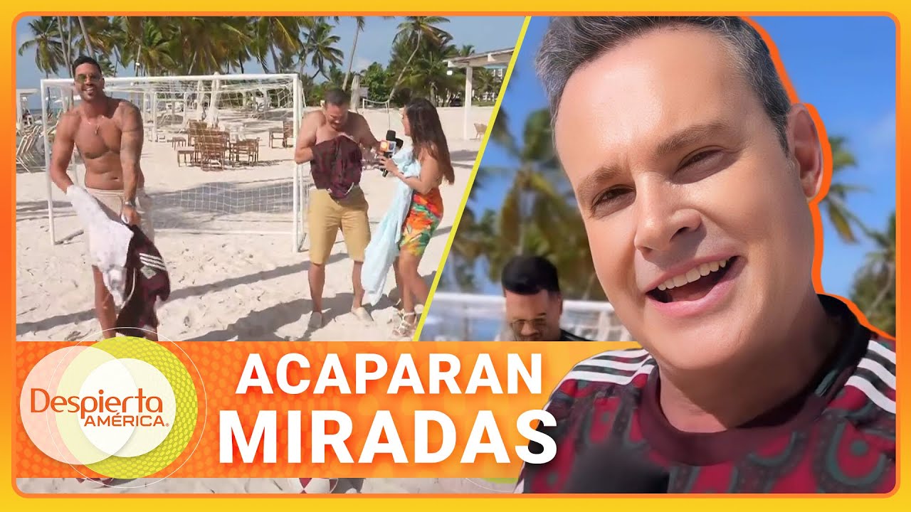 Alan Tacher y el Chef Jesus se quitan la camisa en la playa | Despierta América | Hoy | 28 junio